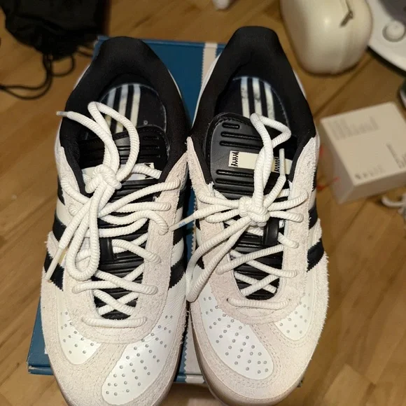 Bad bunny Adidas Gazelle Indoor White and Black Sneakers - Picture 2 of 9